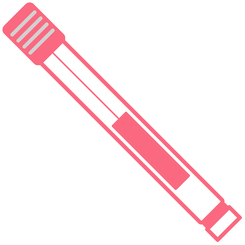 Weight loss Injection pen symbol - pink silhouette icon